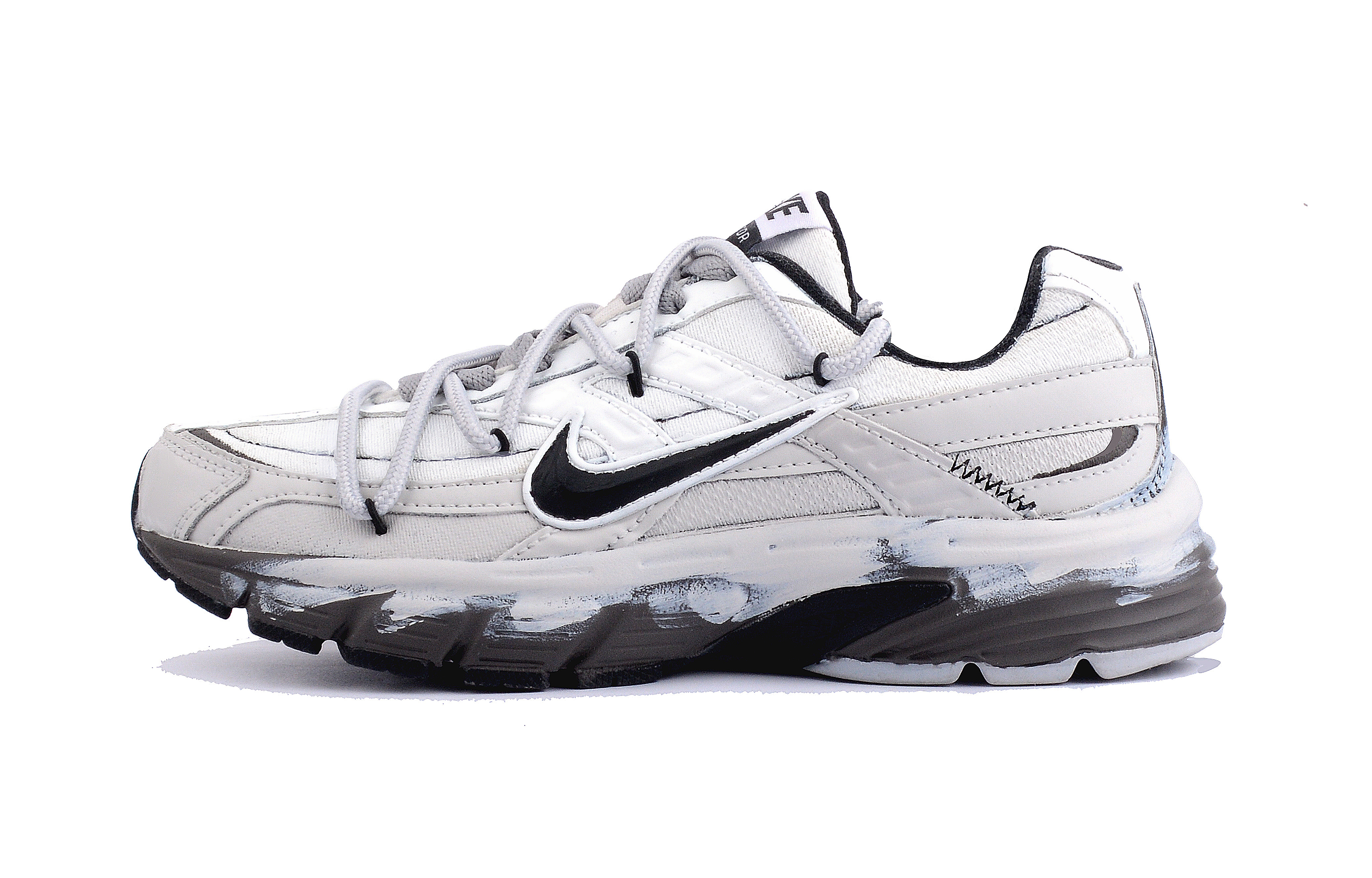 Nike Initiator Abrasion Resistant Low top Casual Running Shoes Unisex Gray White
