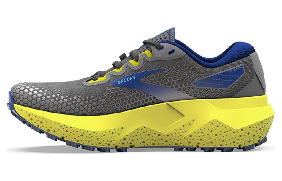 Brooks Caldera 6 Slip Resistant Abrasion Resistant Low top Outdoor Shoes Men's Gray Yellow