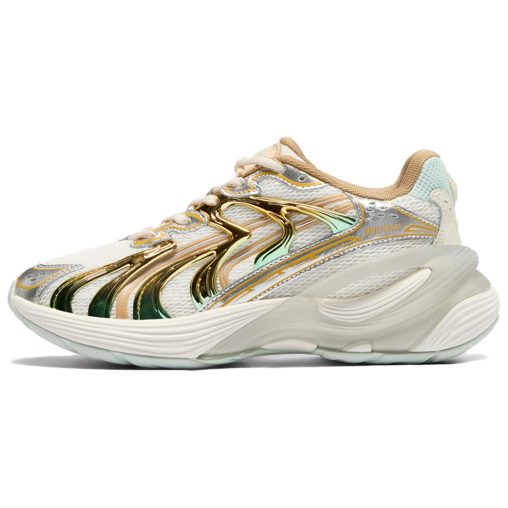 PUMA Slip Resistant Abrasion Resistant Low top Running Shoes Women’s White Gold