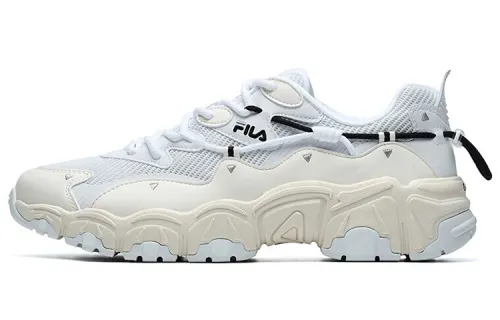 FILA Cat Claw MORDEN CHIC FMC Textile, Synthetic Leather, TPU Low top Chunky Sneakers Men's Jet White