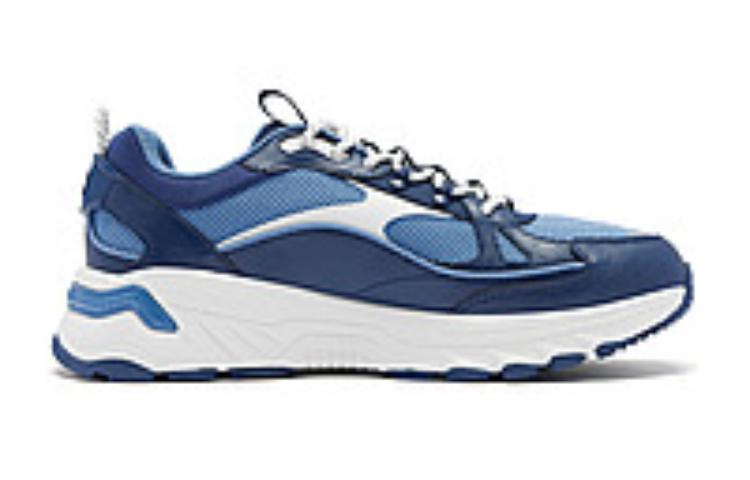 QIAODAN Ice Scar Cushioning Slip Resistant Low top Running Shoes Men’s Shadow Blue