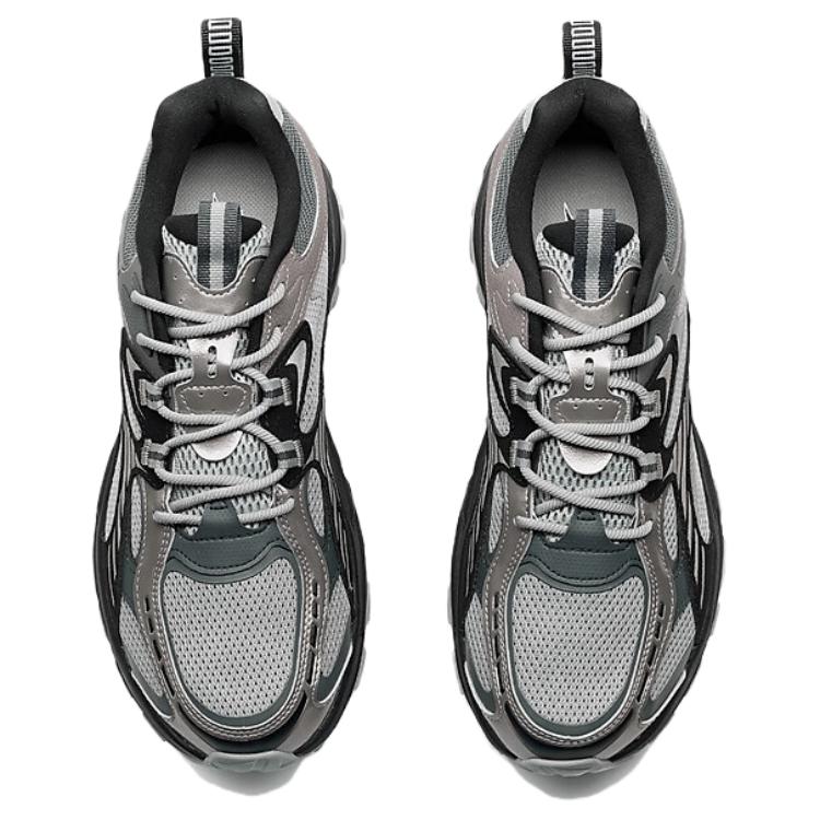 XTEP Slip Resistant Abrasion Resistant Low top Outdoor Shoes Men’s Silver Gray Black