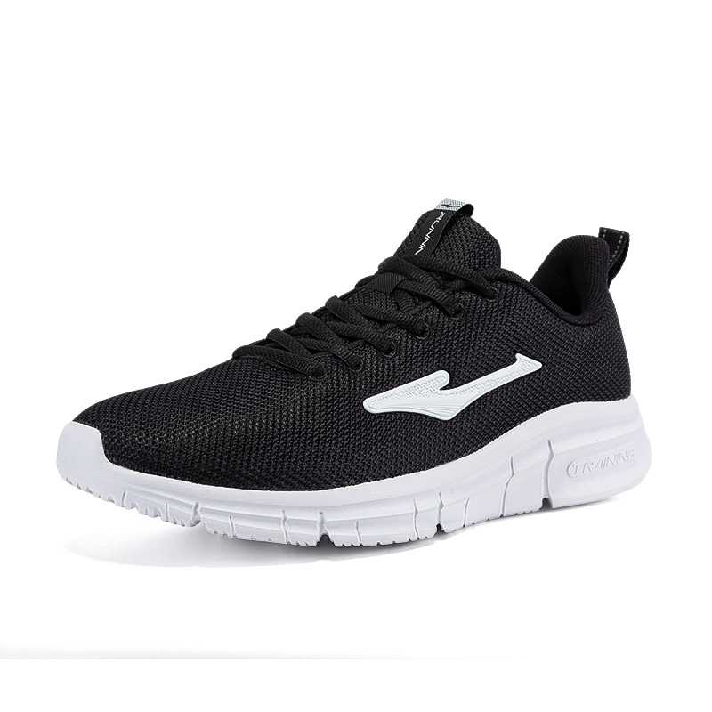 Erke Lightweight Rebound Low top Casual Running Shoes Men’s Black White