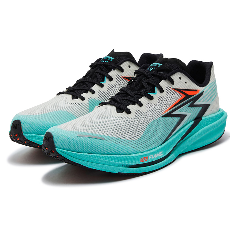 361° Blitz Speed 4 Pro Mesh Low top Fiberglass Plate Casual Training Running Shoes Unisex White Blue
