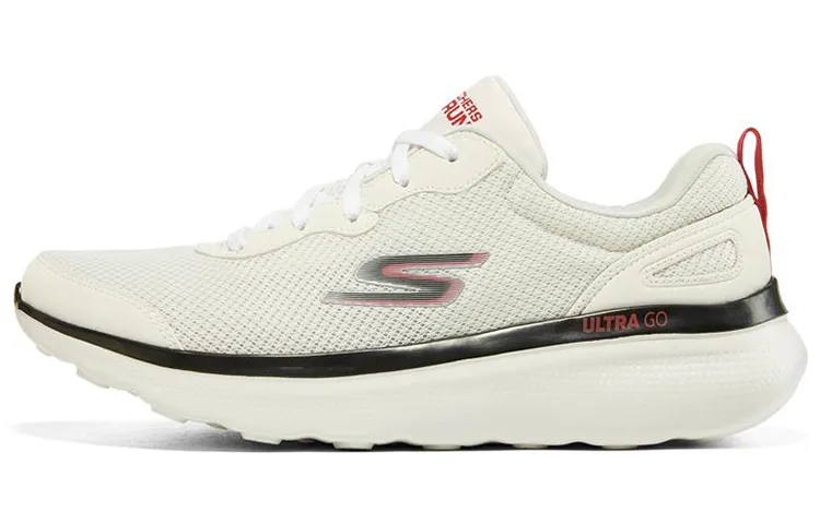 Skechers Go Run Motion Comfortable Round Toe Low top Running Shoes Men's White Black