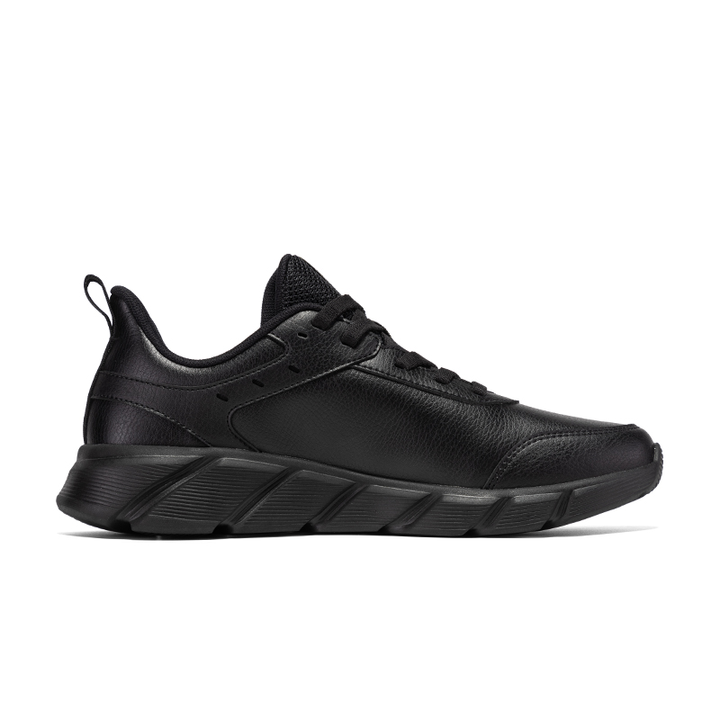 Erke Slip Resistant Abrasion Resistant Low top Running Shoes Men’s Black Gold