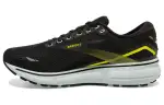 Brooks Ghost 15 Comfortable Cushioning, Wear Resistant Low top Sports Men's Black Yellow