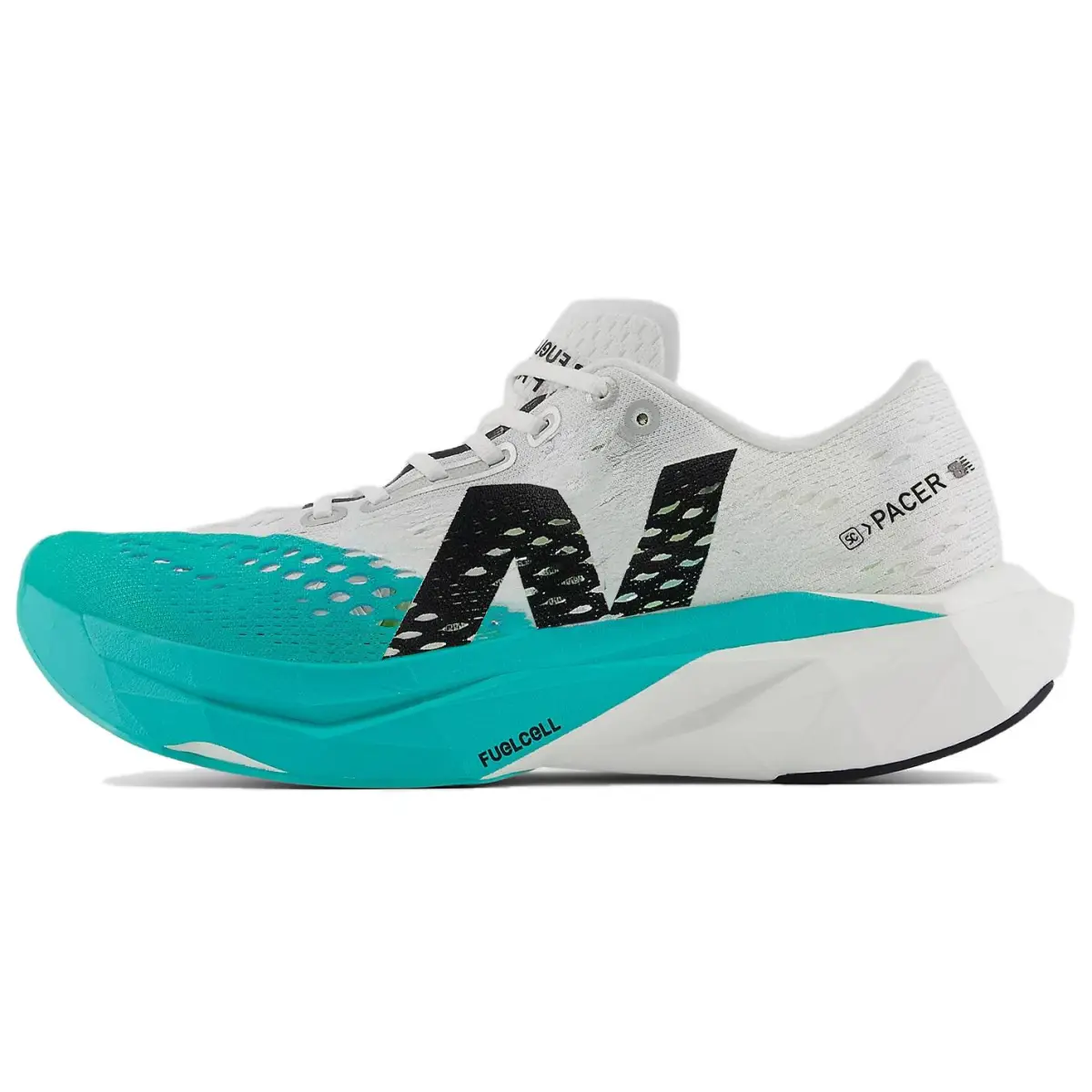 New Balance FuelCell SuperComp Pacer V2 White Cyber Jade Black Women's