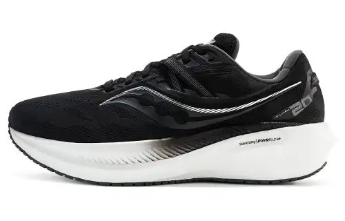 Saucony Triumph 20 Slip Resistant Abrasion Resistant Low top Casual Running Shoes Men's Black White