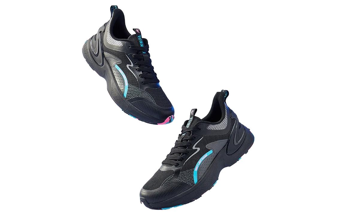 QIAODAN Abrasion Resistant Breathable Low top Running Shoes Men’s Black Blue