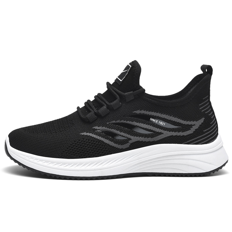 DOUBLE STAR 88 Cushioning Slip Resistant Abrasion Resistant Low top Casual Running Shoes Men’s Black White