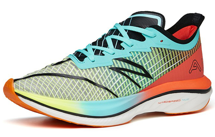 Anta Cushioning Slip Resistant Abrasion Resistant Low top Running Shoes Men’s Blue Orange White