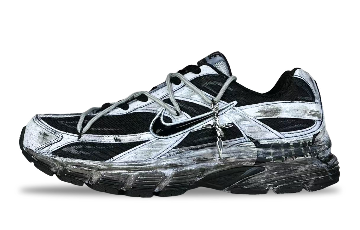Nike Initiator Abrasion Resistant Low top Casual City Commuting Running Shoes Men’s Black White Gray