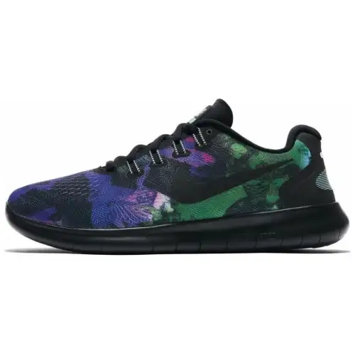 Nike Free Rn 2017 Solstice Black Black Green Glow Women's