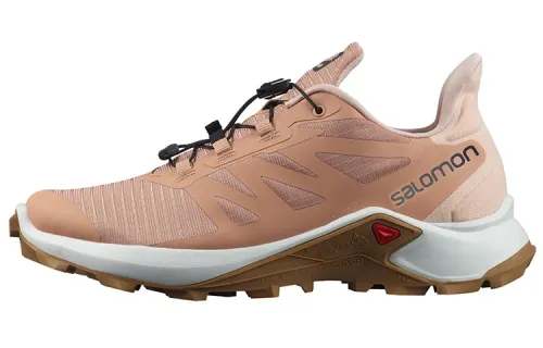 SALOMON Fabric Slip Resistant Abrasion Resistant Low top Running Shoes Women's Dusty Pink