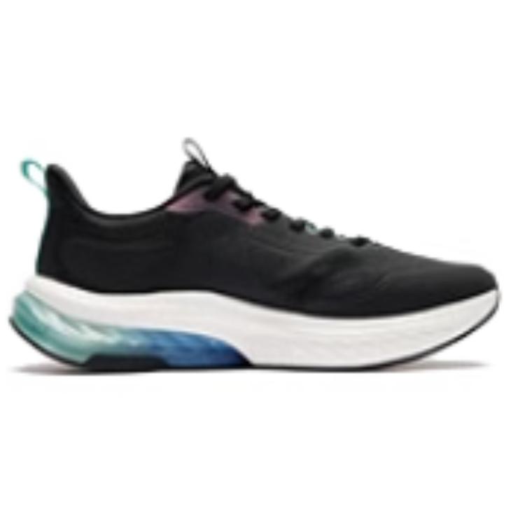 QIAODAN Slip Resistant Abrasion Resistant Low top Running Shoes Men’s Black Blue