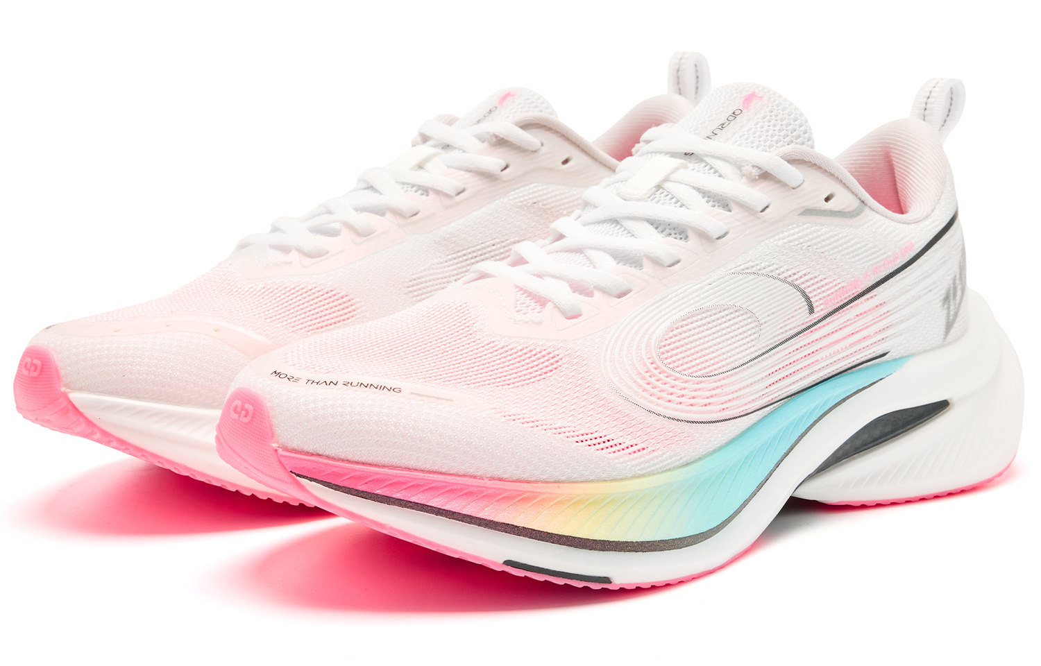 QIAODAN Feispeed 3.0 Fabric Low top ChaiPRO Rebound Technology Casual Training Running Shoes Women’s White Pink