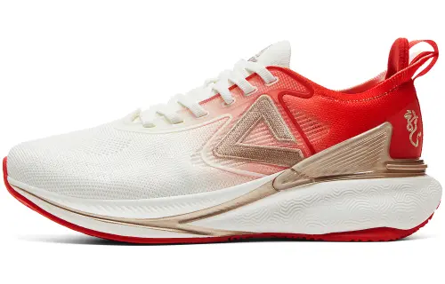PEAK Taichi 6.0 Cushioning Breathable Low top Running Shoes Women's Beige White Red