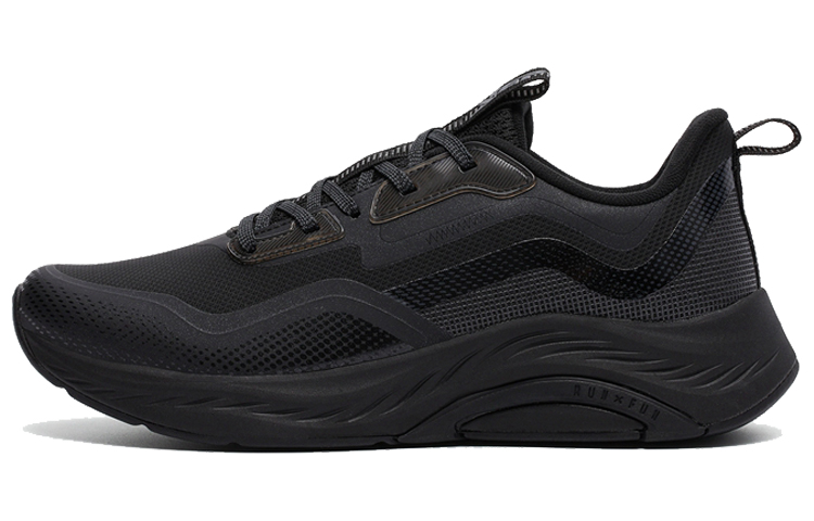 XTEP Cushioning Slip Resistant Abrasion Resistant Low top Running Shoes Men’s Black