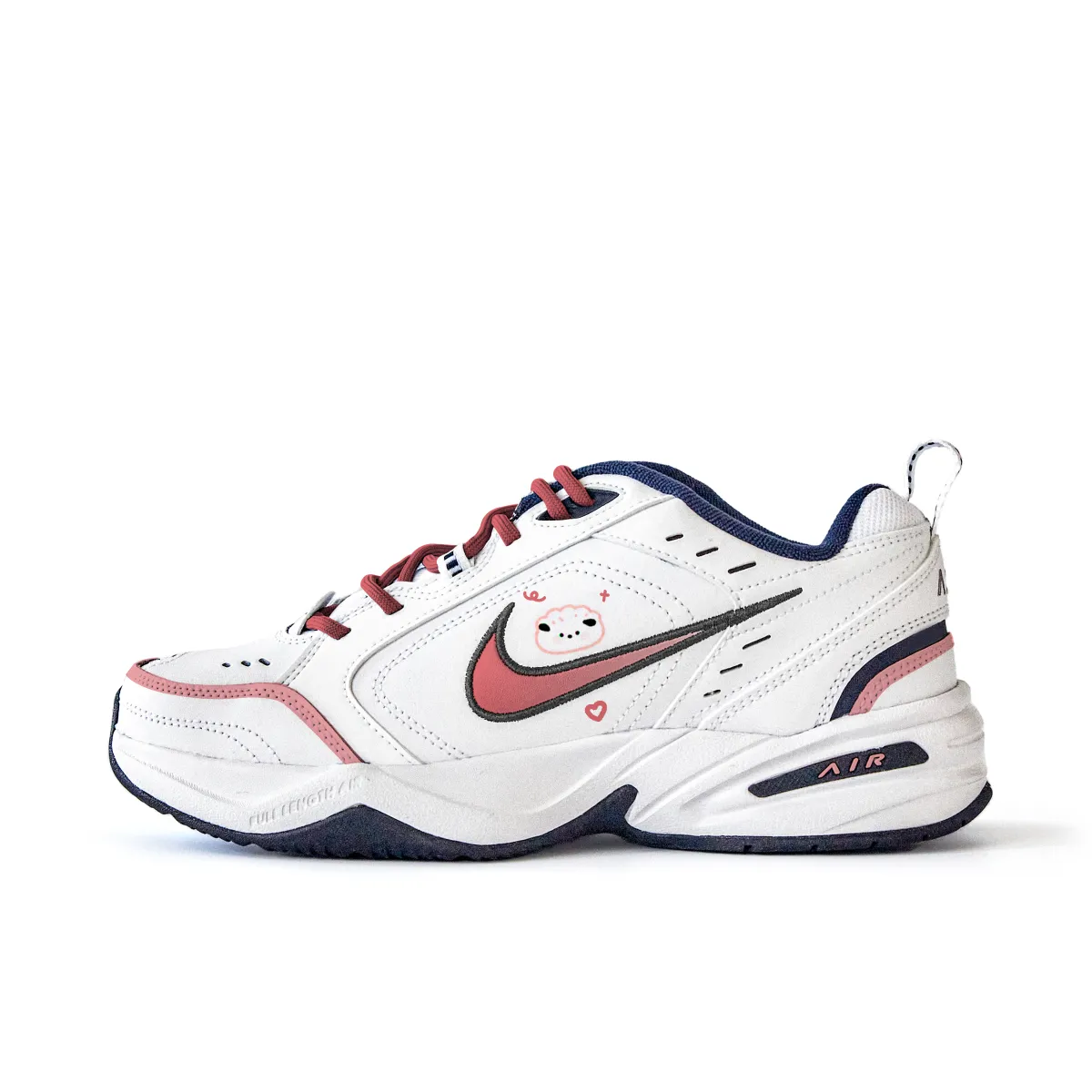 Nike Air Monarch 4 Slip Resistant Abrasion Resistant Low top Chunky Sneakers Unisex White