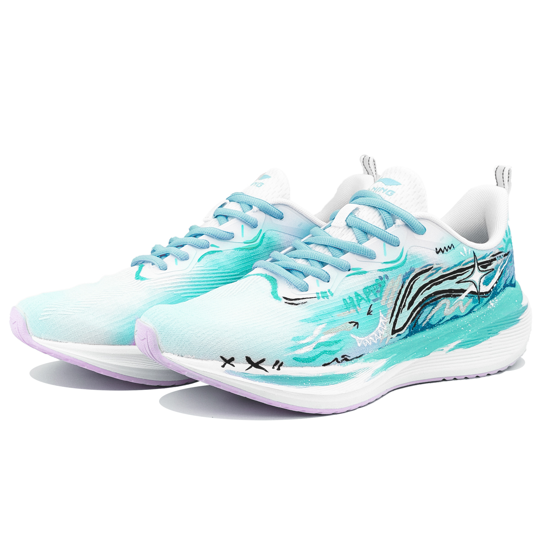 Li Ning Wuyue Textile Cushioning Rebound Abrasion Resistant Low top Casual Running Shoes Women’s