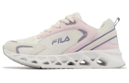 FILA Abrasion Resistant Breathable Low top Running Shoes Women's White Pink