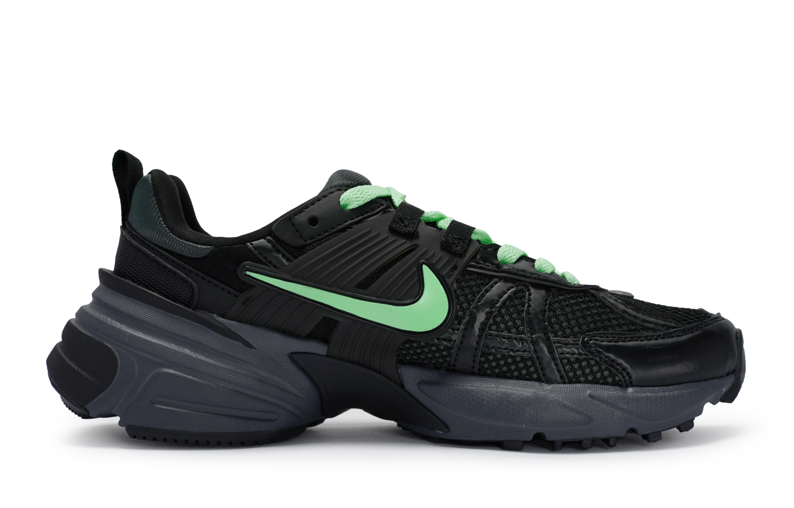 Nike V2K Run Abrasion Resistant Abrasion Resistant Low top Running Shoes Unisex Black Green