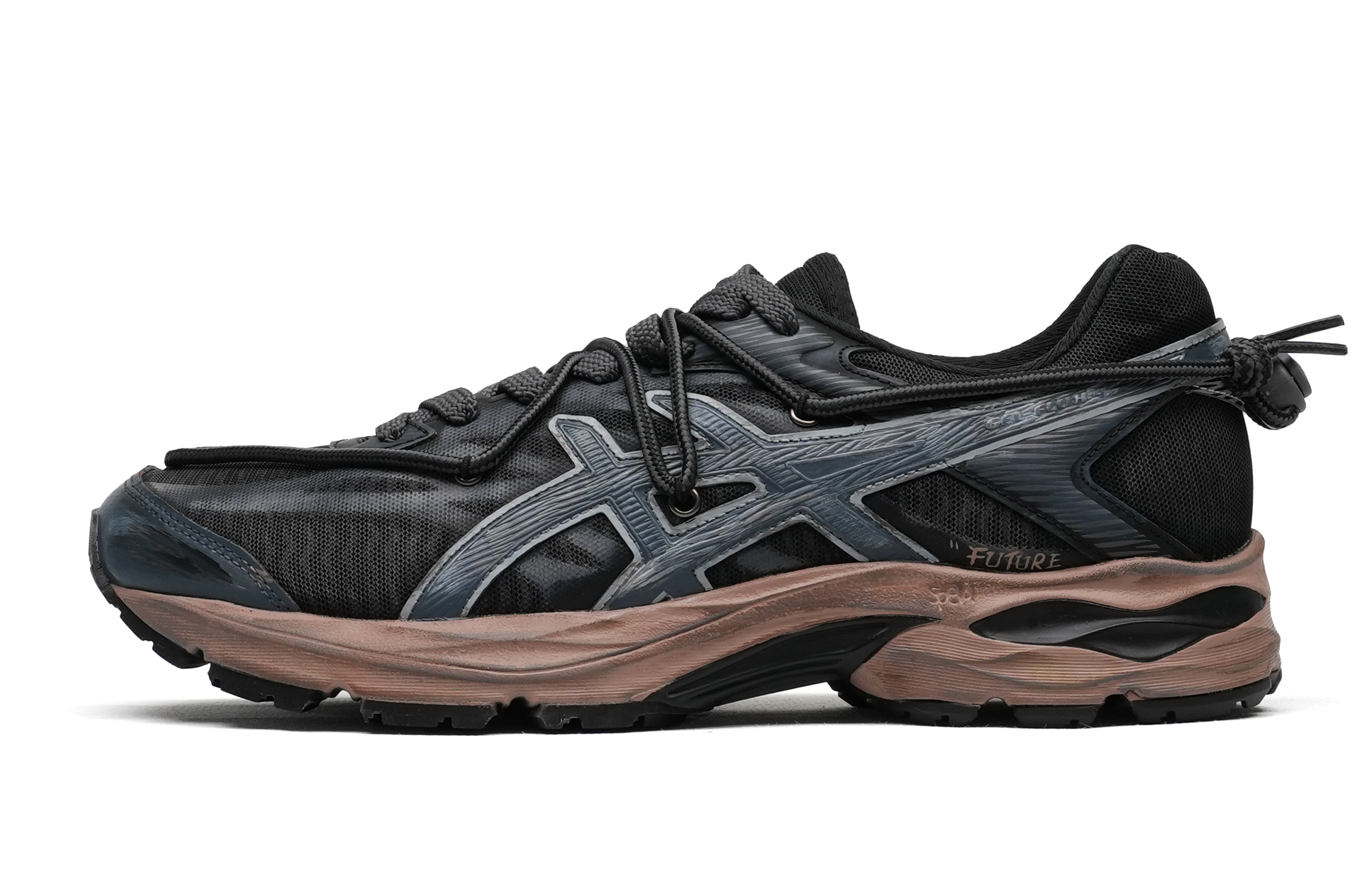 Asics Gel Flux 4 Abrasion Resistant Slip Resistant Low top Running Shoes Men's Black Brown
