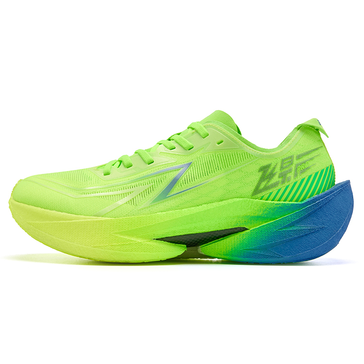 QIAODAN Breathable And Lightweight Low top Carbon Plate Marathon Training Race Running Shoes Men’s Green