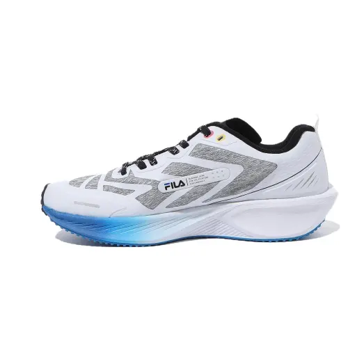 FILA Nre E5 Comfortable Cushioning, Wear Resistant Low top Running Shoes Unisex White Blue Korean Style