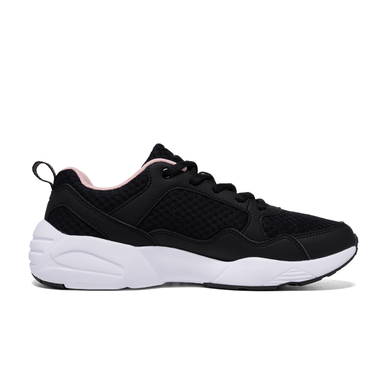 XTEP Breathable And Lightweight Low top Running Shoes Women’s Black Pink