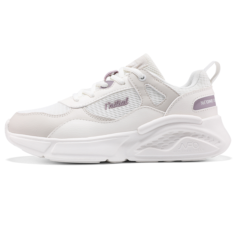 361° Cushioning Breathable Low top Casual Running Shoes Women’s White Pink Purple