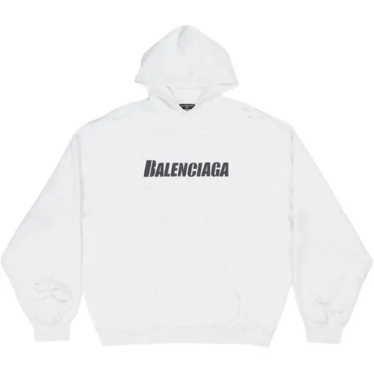 Balenciaga Caps Destroyed Oversize Fit Hoodie