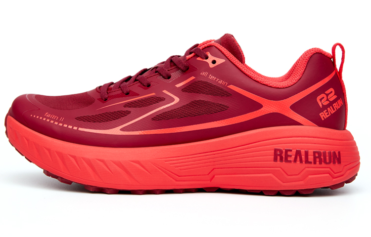 R2 REALRUN Faith 2 Belief 2 Low top Running Shoes Unisex Red Trail Running