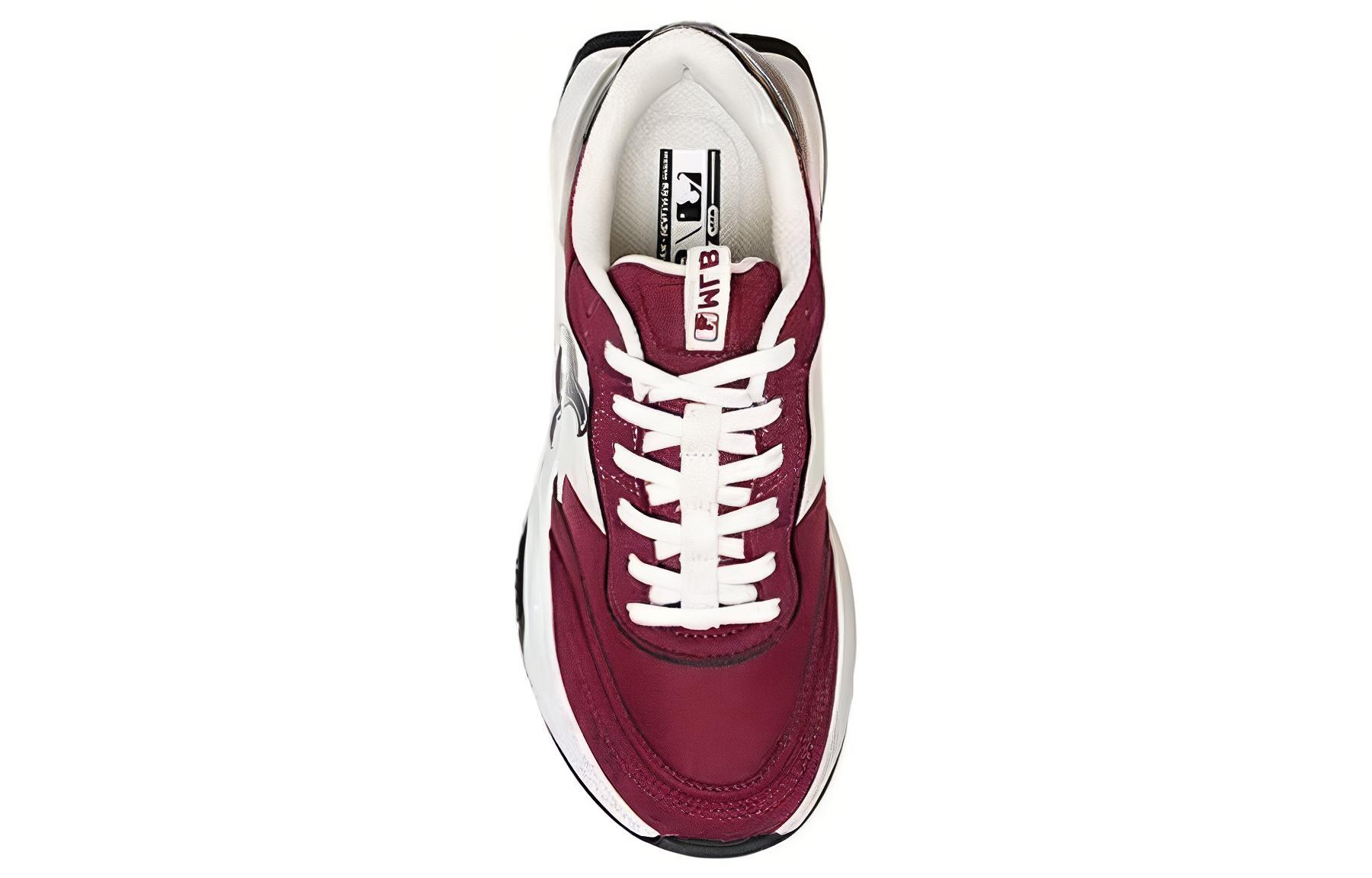 MLB Chunky Runner Comfortable Textile, Synthetic Leather Low top Casual Running Shoes Unisex Burgundy