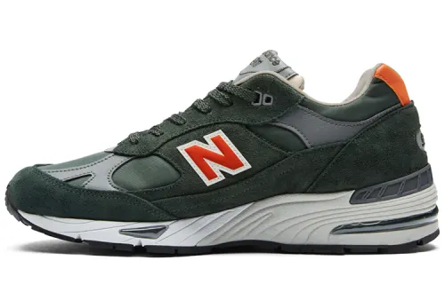 991 New Balance Made In England 'Forest Green Orange'