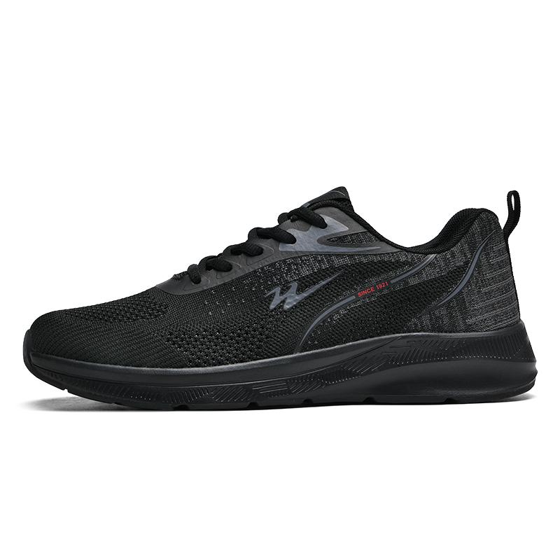 Binary Cushioning Rebound Lightweight Breathable Slip Resistant Low top Running Shoes Men’s Black