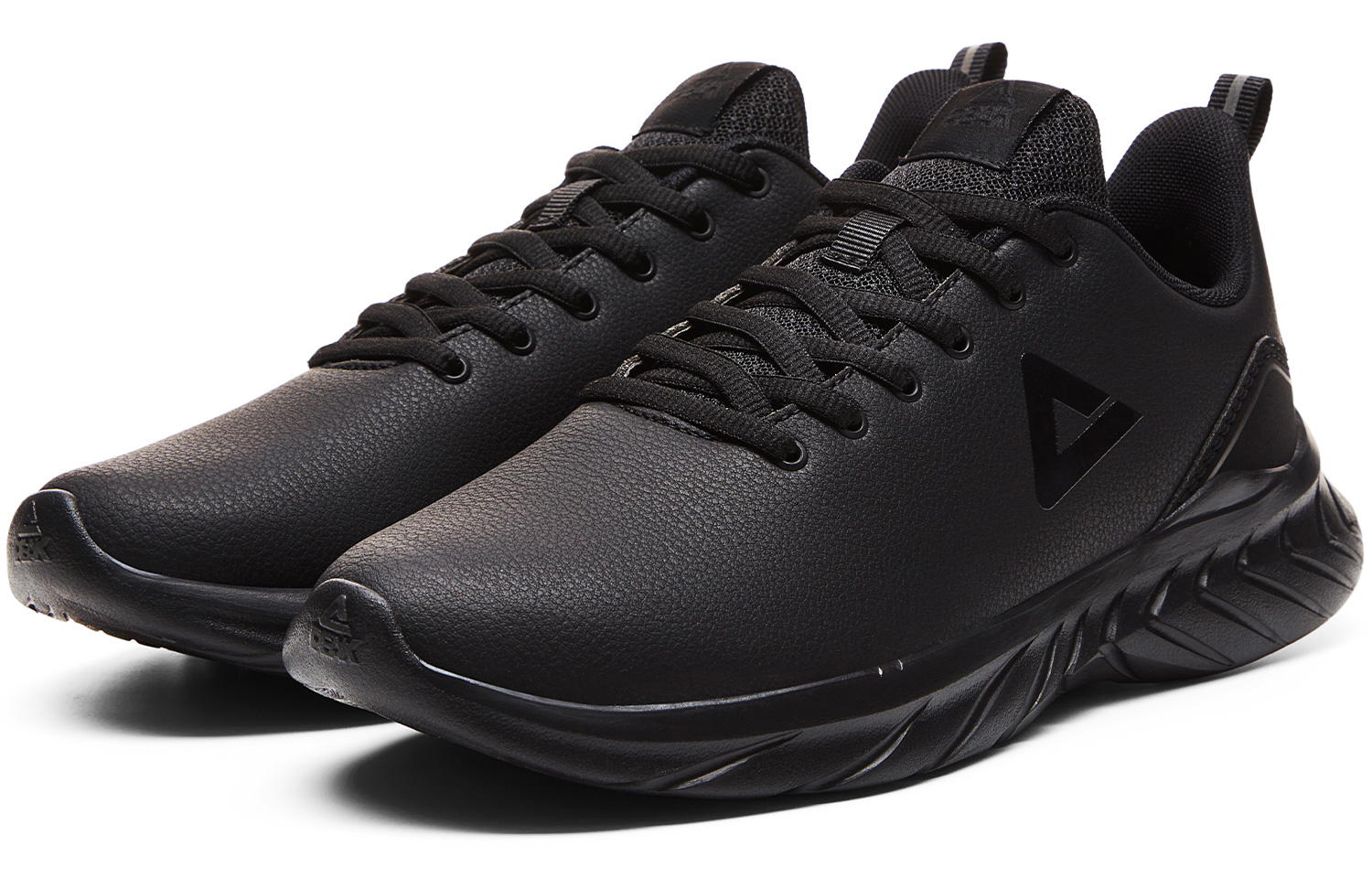 PEAK Qingyi Textile, Synthetic Leather Low top Running Shoes Women’s Black