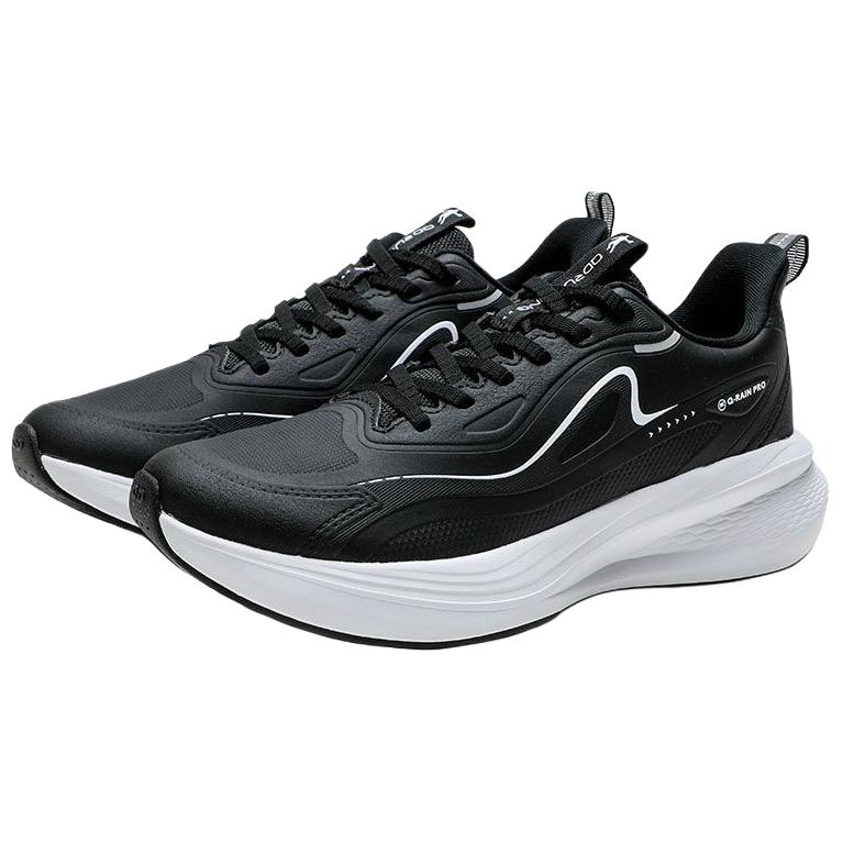 QIAODAN Fashion Trend Slip Resistant Abrasion Resistant Low top Casual Running Shoes Men’s Black