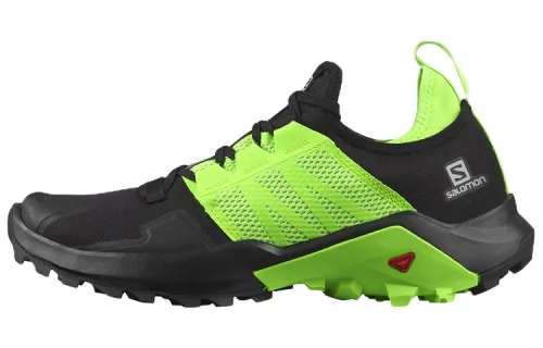 SALOMON Running Shoes Men's Low Top Black/Green