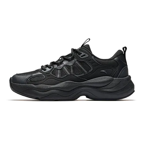 Anta Abrasion Resistant Cushioning Low top Chunky Sneakers Women's Black