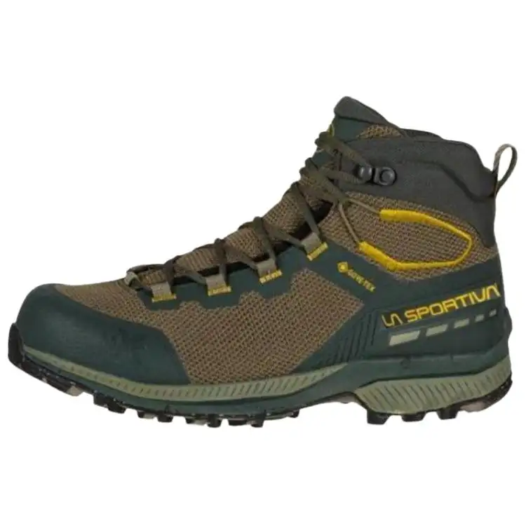 LA SPORTIVA Leather Abrasion Resistant Slip Resistant Short Outdoor Boots Men's Yellow Green