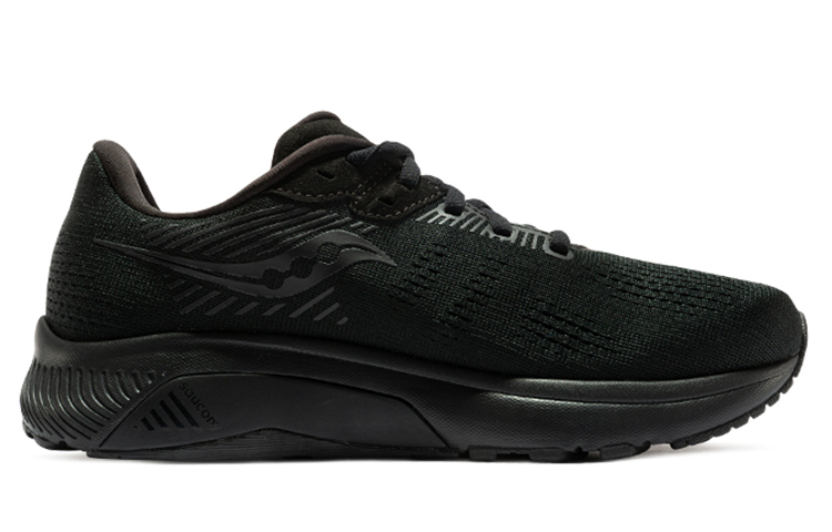 Saucony Guide 14 Textile, Synthetic Leather Cushioning Slip Resistant Support Low top Running Shoes Women’s Black