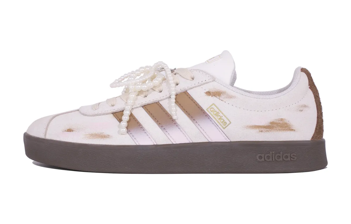 Adidas VL COURT 2.0 Geli Leaf Lightweight Low top Skateboard Shoes Women's Light Yellow