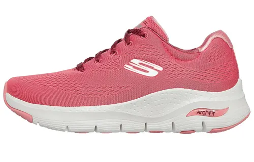 Skechers Comfortable Cushioning Slip Resistant Abrasion Resistant Low top Running Shoes Women's Pink
