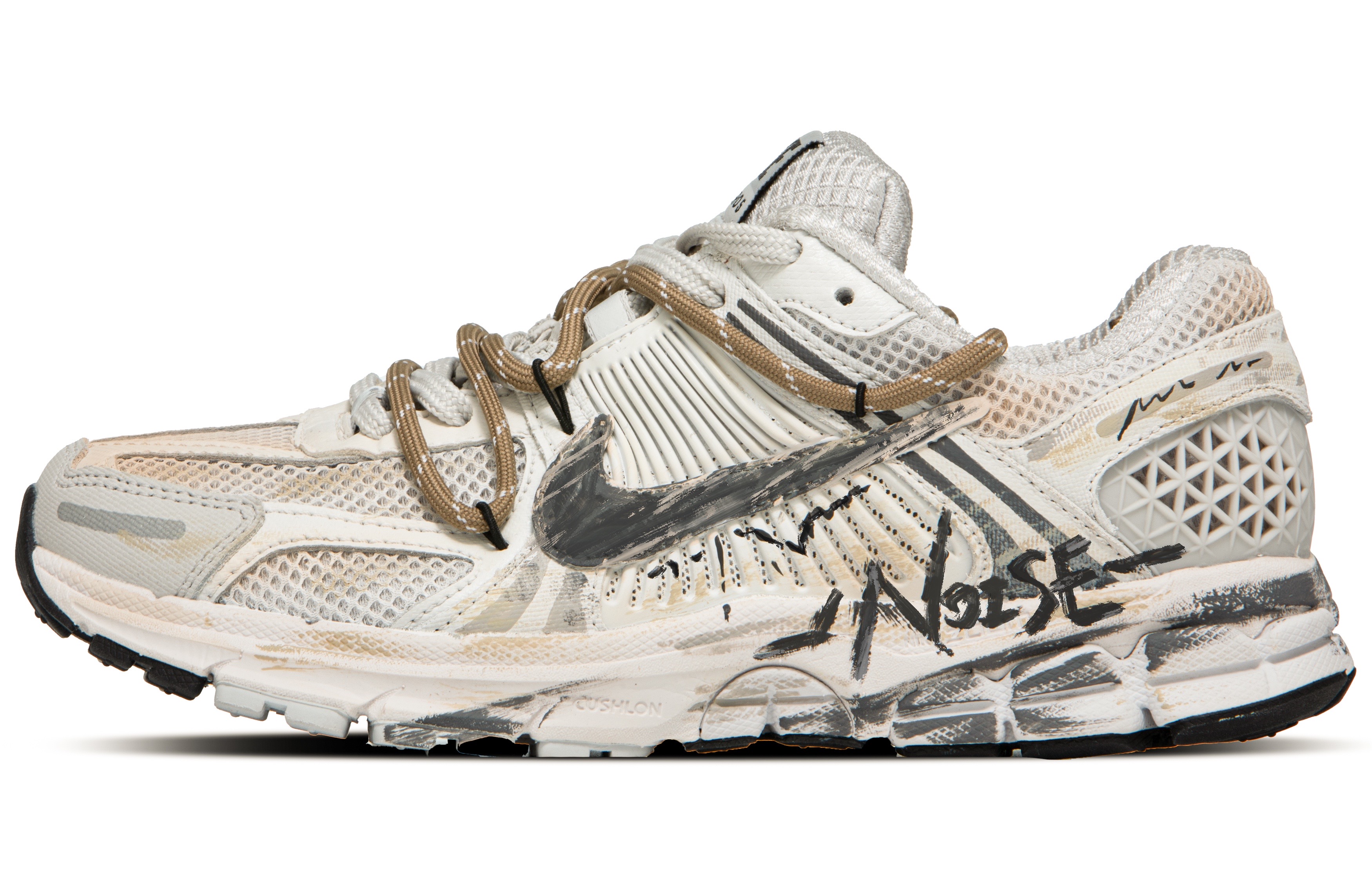 Nike Zoom Vomero 5 Non slip Lightweight Low top Running Shoes Unisex White Brown Gray