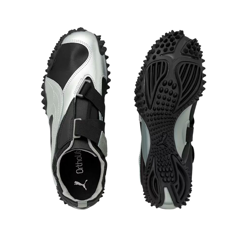 PUMA Mostro Cow Leather, Textile Low top Running Shoes Unisex Black Silver