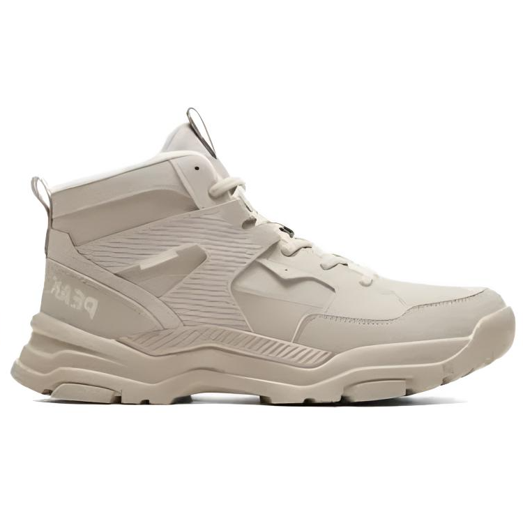 PEAK Flowing Rock Abrasion Resistant Height Increasing Rebound Mid top Outdoor Shoes Men’s Greige