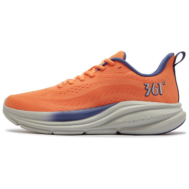361° Abrasion Resistant Breathable Low top Sprint Running Shoes Men’s Orange Blue