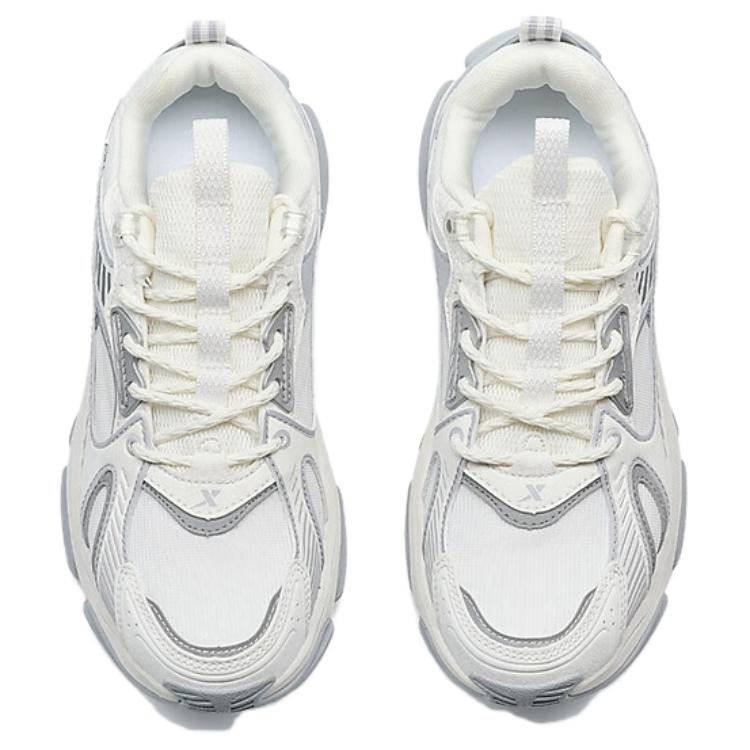 XTEP Slip Resistant Abrasion Resistant Low top Outdoor Shoes Women’s White Gray